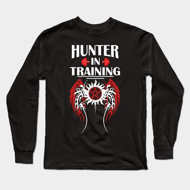 Hunter In Training Long Sleeve T-Shirt by KsuAnn